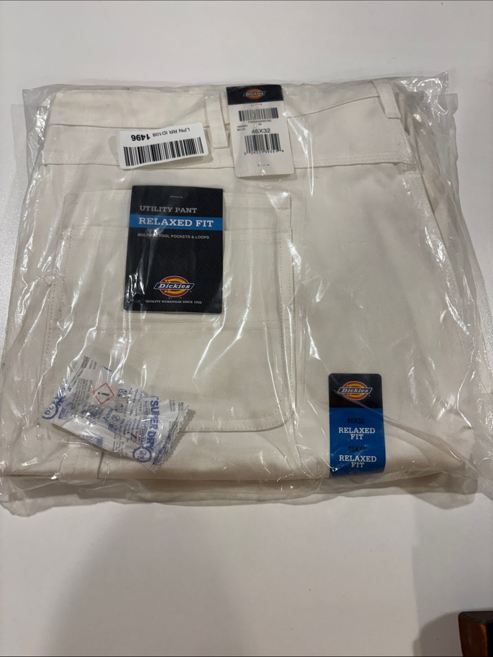 Dickies Men's Cargo Relaxed Fit Pants - Off-White